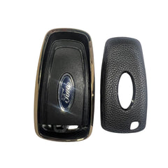 Nano High Quality Gold Leather Cover For Ford Remote Key 4 Buttons Black Color Ford-B13J4- Auto Lock Supplier -key_supplier_in_canada locksmith_supplier_in_canada #