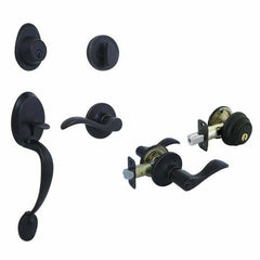 Gatehouse – Lexington / Wave Keyed Entry Handleset / Deadbolt Combo / Aged Bronze- Auto Lock Supplier -key_supplier_in_canada locksmith_supplier_in_canada #