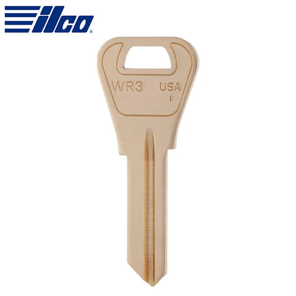 ILCO – WR3-BR Weiser Key Blank / Brass- Auto Lock Supplier -key_supplier_in_canada locksmith_supplier_in_canada #