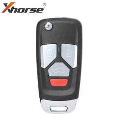 Xhorse – Audi Style / 4-Button Universal Remote Flip Key for VVDI Key Tool (Wireless)- Auto Lock Supplier -key_supplier_in_canada locksmith_supplier_in_canada #