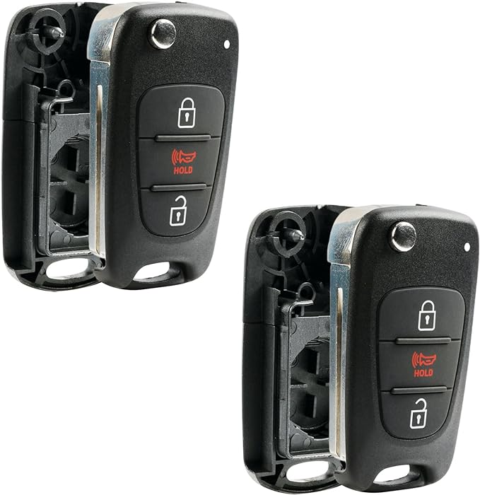 2008-2013 Kia Soul / 3-Button Flip Key / PN: 95430-2K240 / NY0SEKSAM11ATX  SHELL- Auto Lock Supplier -key_supplier_in_canada locksmith_supplier_in_canada #