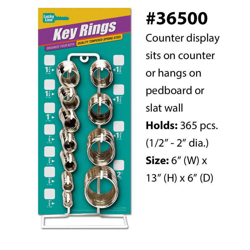 Split Key Ring Display | 365 Pcs- Auto Lock Supplier -key_supplier_in_canada locksmith_supplier_in_canada #