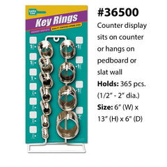 Split Key Ring Display | 365 Pcs- Auto Lock Supplier -key_supplier_in_canada locksmith_supplier_in_canada #