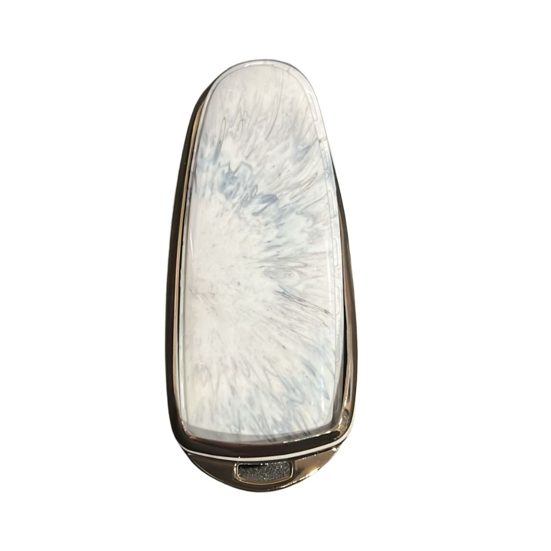 Nano High Quality Marble Cover For Ford Remote Key 5 Buttons White Color Ford-J12J- Auto Lock Supplier -key_supplier_in_canada locksmith_supplier_in_canada #