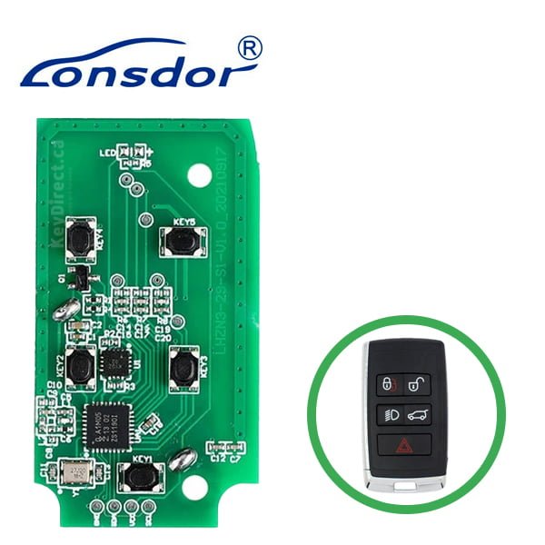Lonsdor – 2018-2022 Jaguar Land Rover PCB- Adjustable Frequency – Can be Modified RKE and PKE Functions / Smart Key for Lonsdor K518 & K18 PRO & KH100+