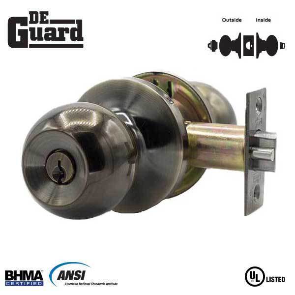 Premium Knobset - Polished Brass/Stainless Steel/Antique Brass /Oil Rubbed Bronze  - Entrance - Grade 3 - ( SC1 / KW1 )- Auto Lock Supplier -key_supplier_in_canada locksmith_supplier_in_canada #