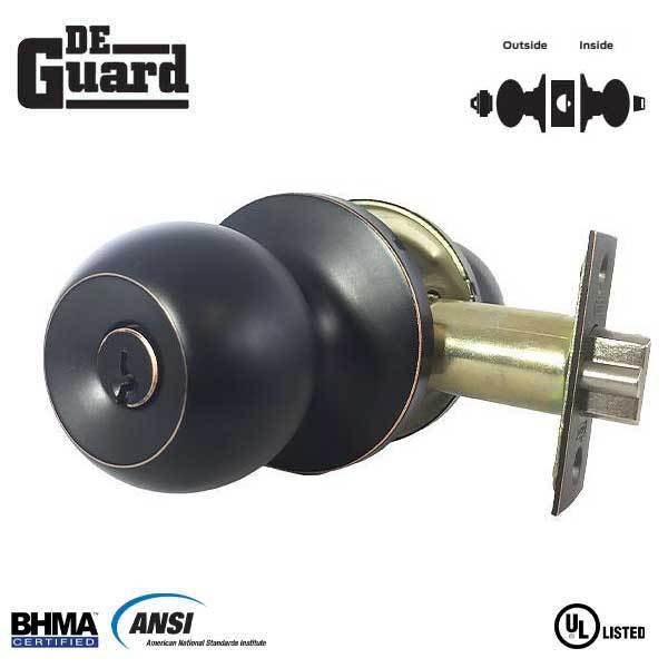 Premium Knobset - Polished Brass/Stainless Steel/Antique Brass /Oil Rubbed Bronze  - Entrance - Grade 3 - ( SC1 / KW1 )- Auto Lock Supplier -key_supplier_in_canada locksmith_supplier_in_canada #
